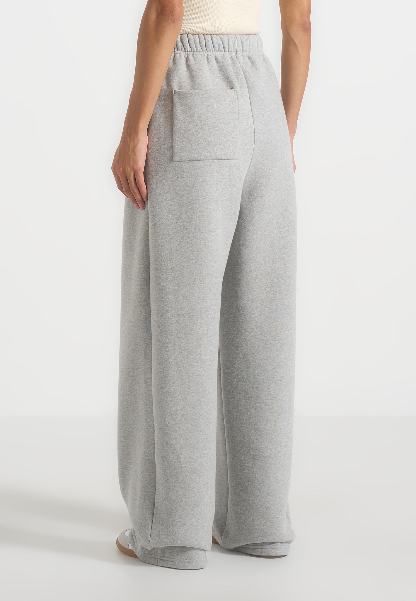 Taylor - Unisex Signature Wide Leg Sweatpants - Marl Grey