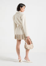 tailored-cinch-blazer-dress-with-pleats-beige