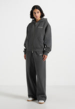 Taylor - Unisex Signature Wide Leg Sweatpants - Charcoal Grey