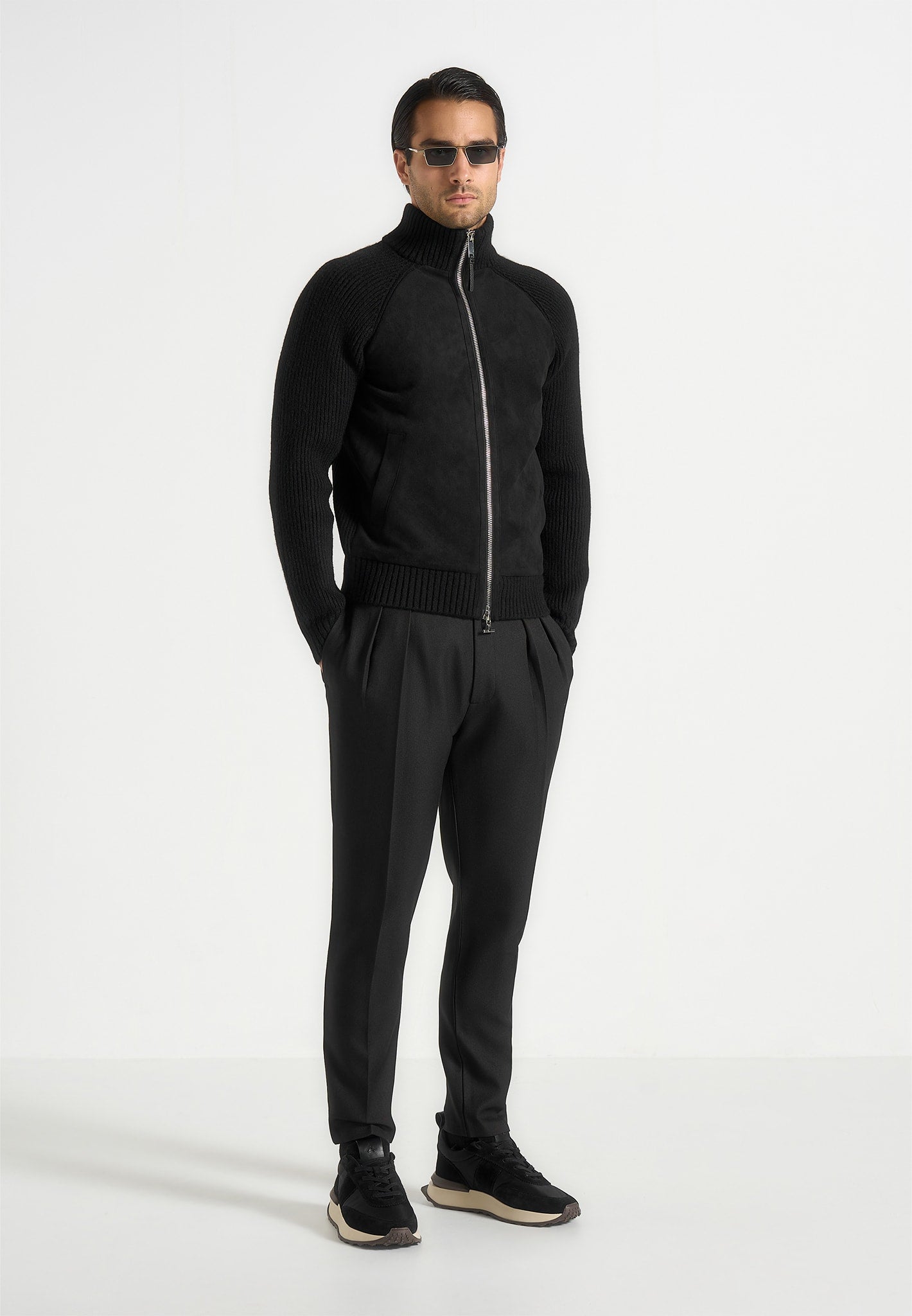 Rami - Suede & Knit Jacket - Black 