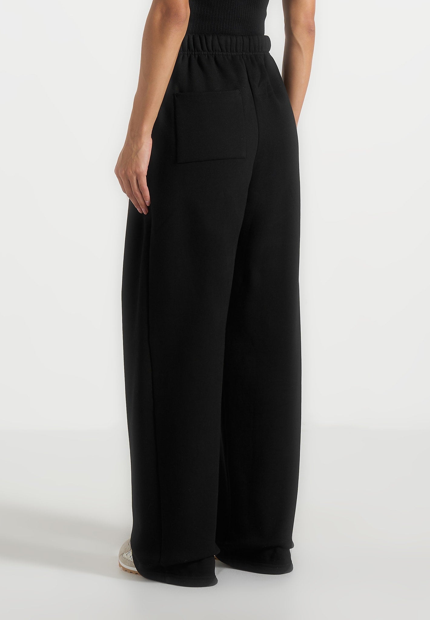 Taylor - Unisex Signature Wide Leg Sweatpants - Black