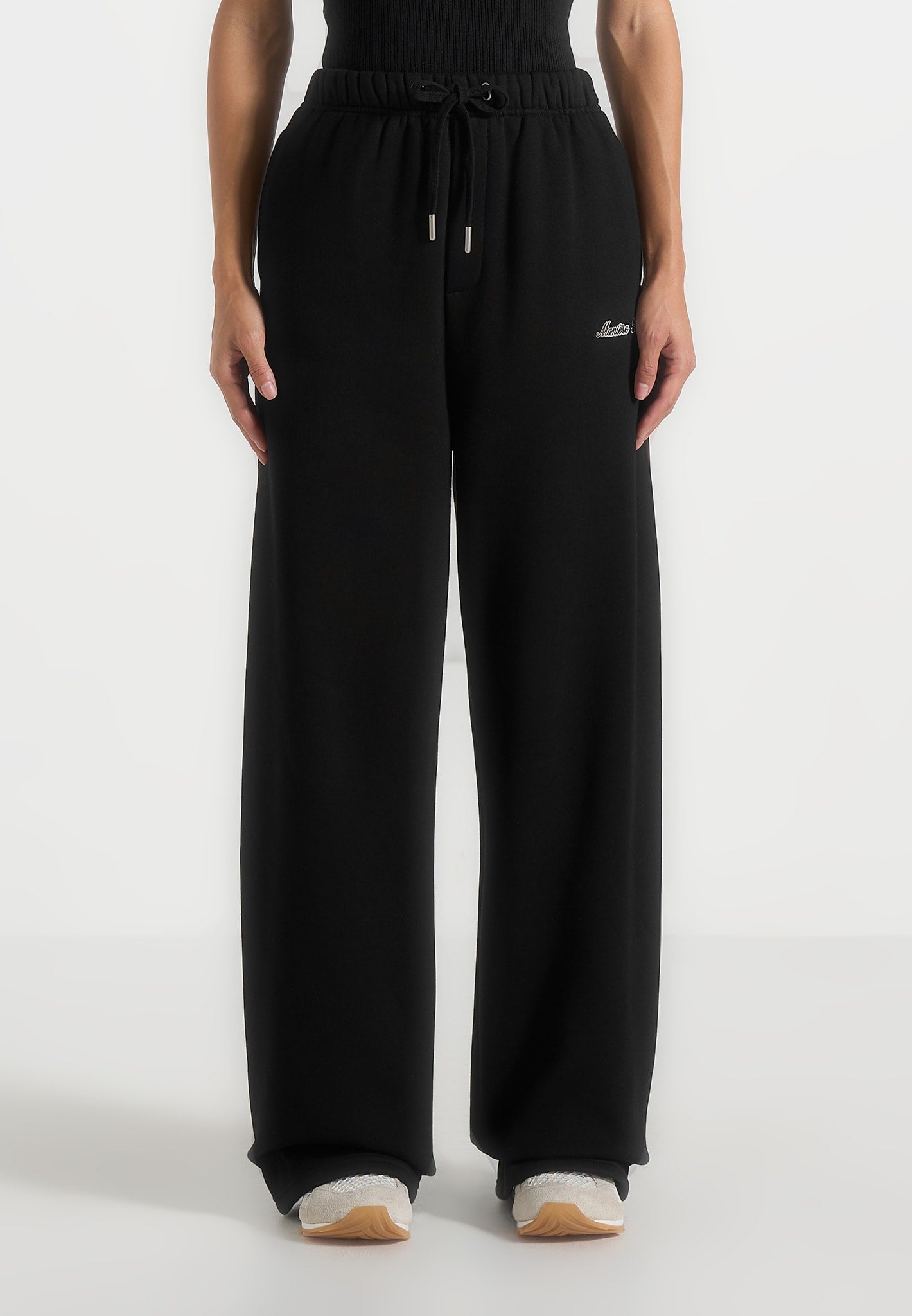 Taylor - Unisex Signature Wide Leg Sweatpants - Black
