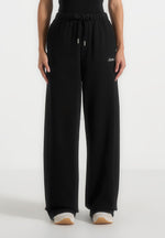 Taylor - Unisex Signature Wide Leg Sweatpants - Black