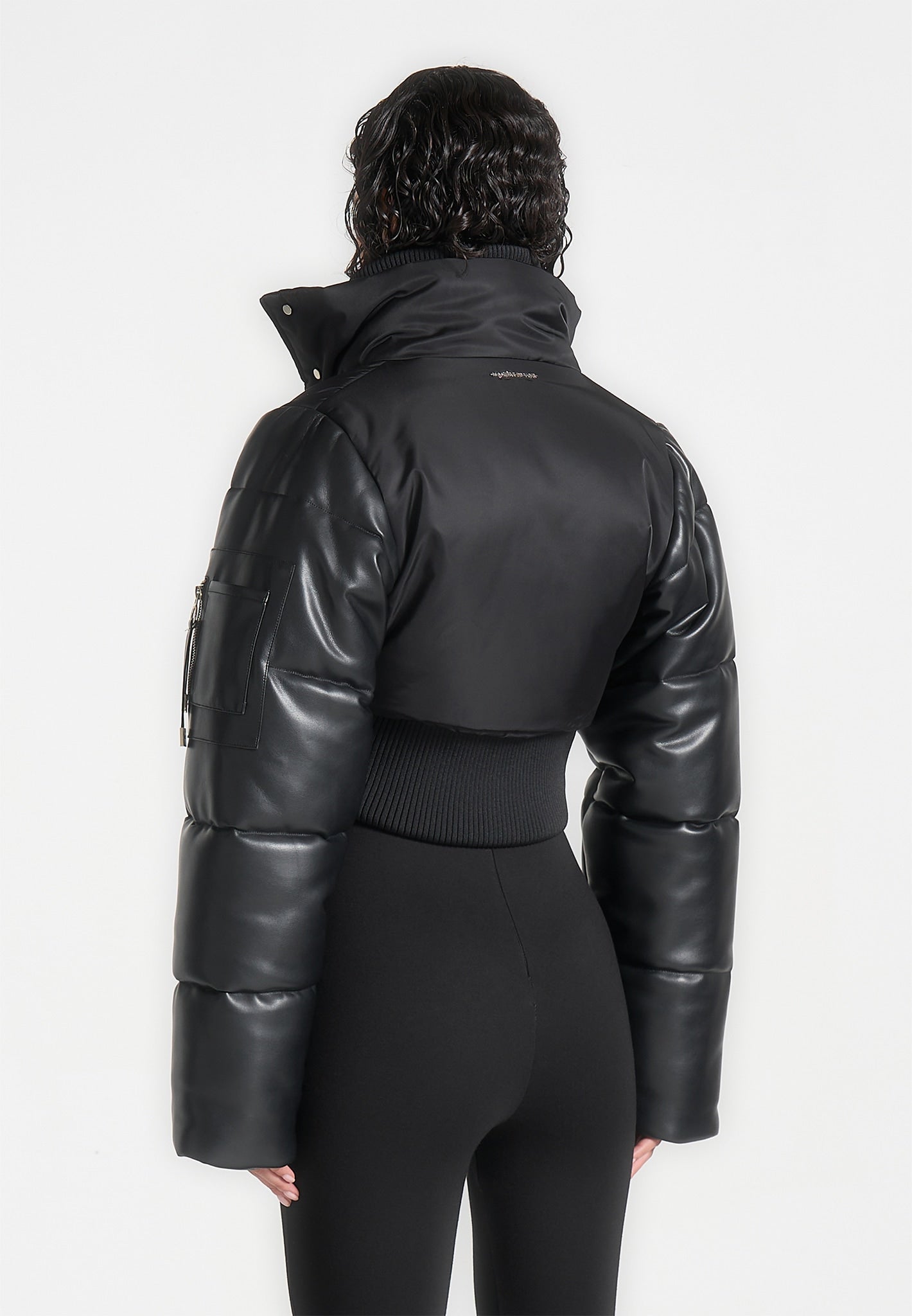 vegan-leather-and-nylon-layered-puffer-jacket-black