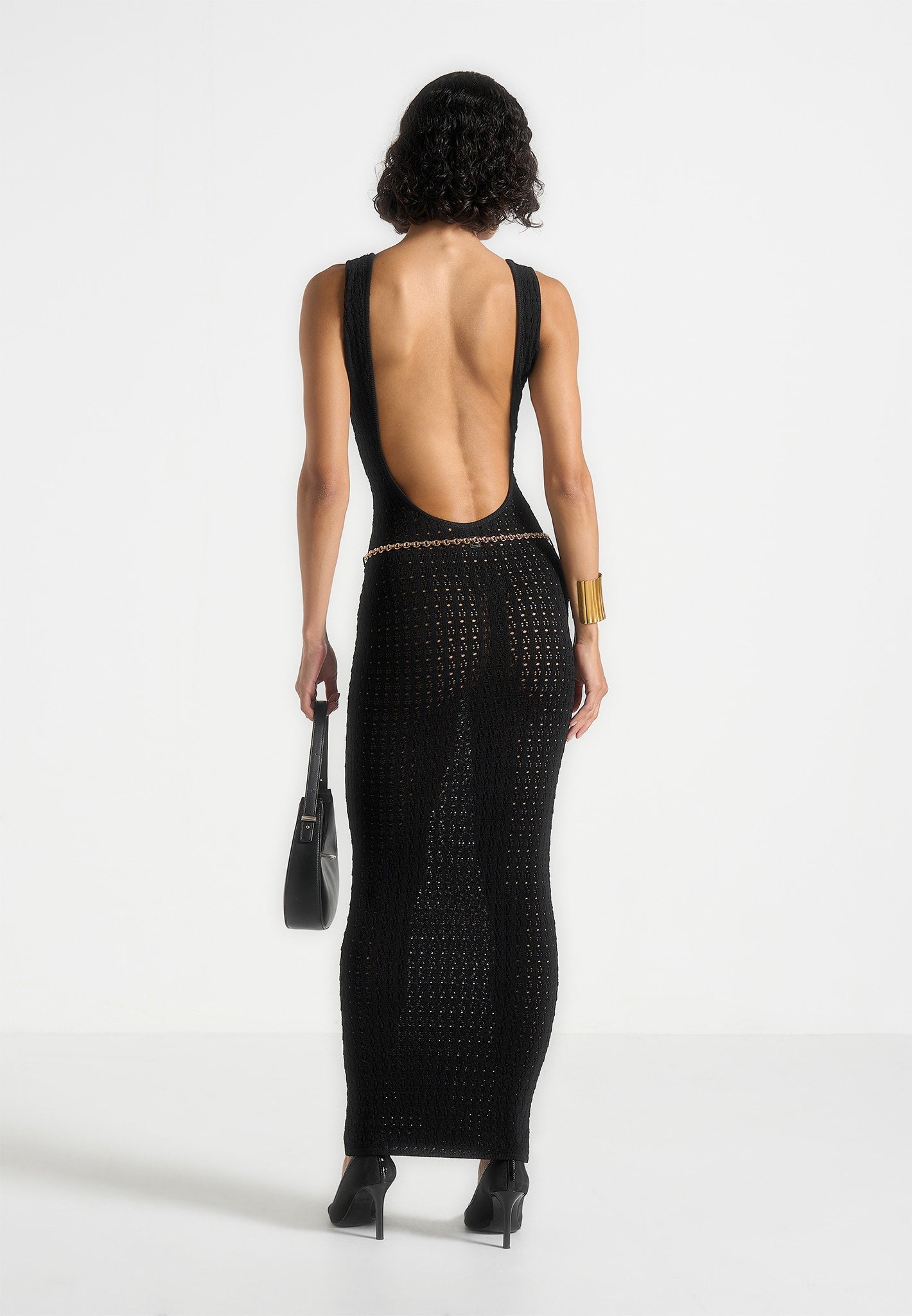 myriam-pointelle-plunge-maxi-dress-with-chain-black