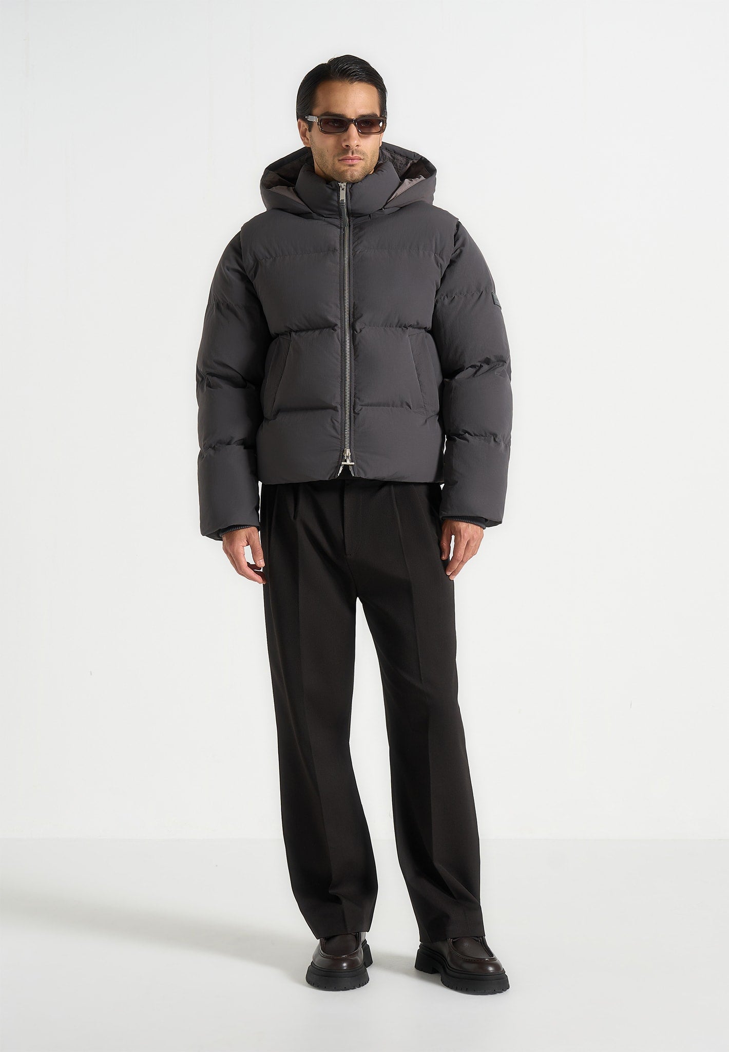 Eric - 2-in-1 Puffer/Gilet Jacket - Grey 