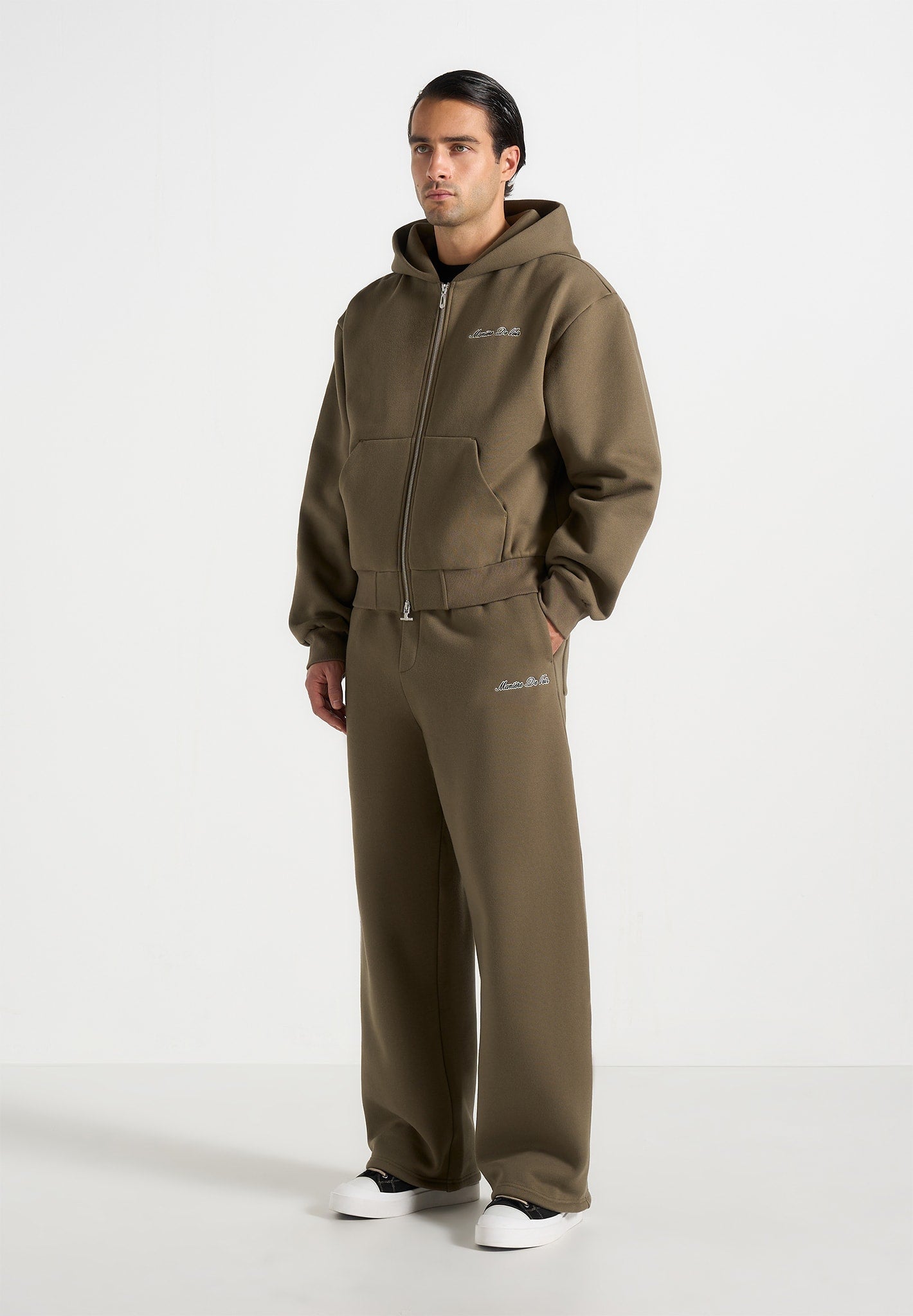 Taylor - Unisex Signature Wide Leg Sweatpants - Olive