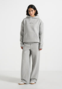 Ollie - Unisex Signature Relaxed Fit Hoodie - Grey Marl