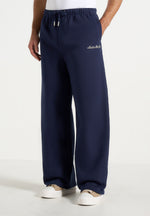 Taylor - Unisex Signature Wide Leg Sweatpants - Navy