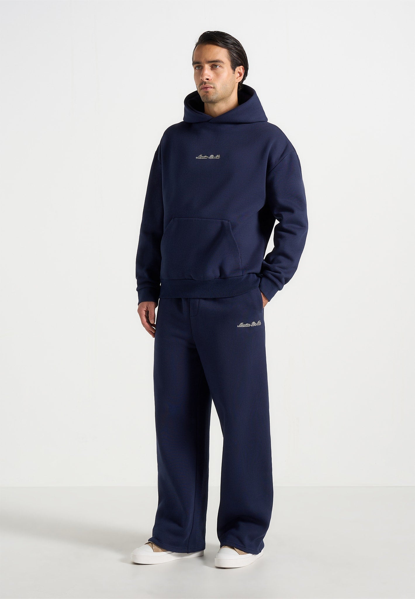 Taylor - Unisex Signature Wide Leg Sweatpants - Navy
