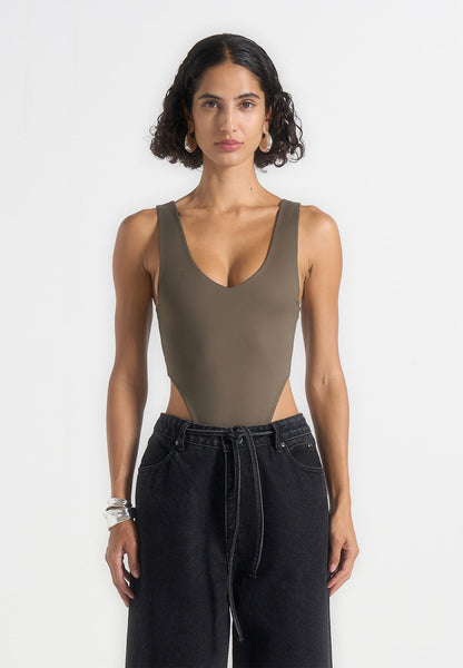 V Neck Sheer Bodysuit/Vネックシアーボディスーツの通販