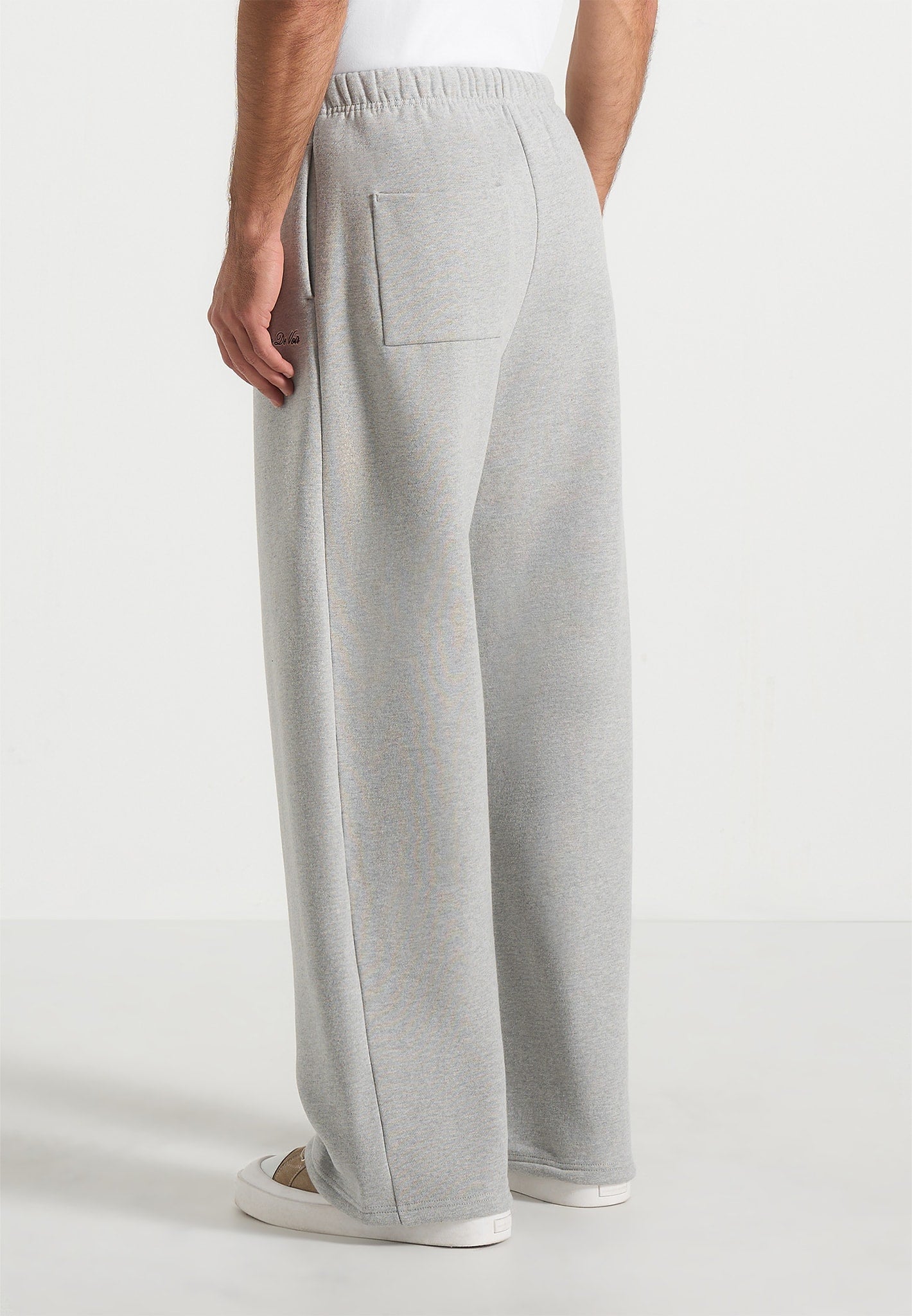 Taylor - Unisex Signature Wide Leg Sweatpants - Marl Grey
