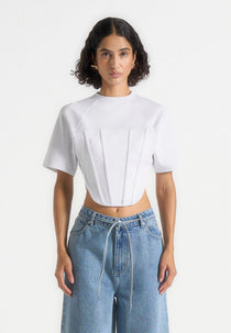 Juline - Corset T-Shirt - White