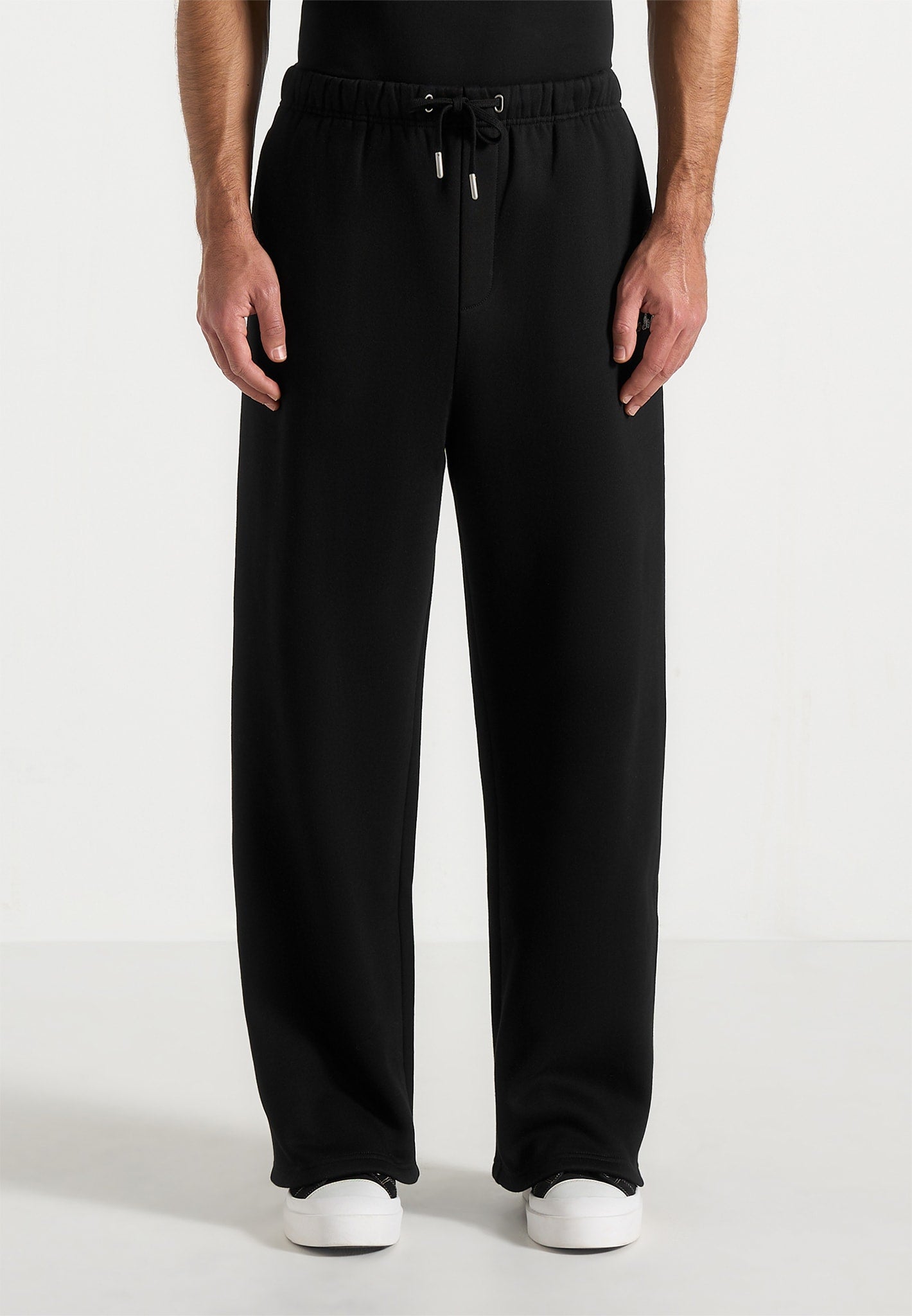 Taylor - Unisex Signature Wide Leg Sweatpants - Black