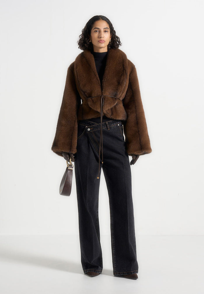 nola-fur-shawl-jacket-with-leather-belt-brown