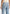 Loane - Twist Leg Boyfriend Jeans With Waist Adjuster - Mid Blue