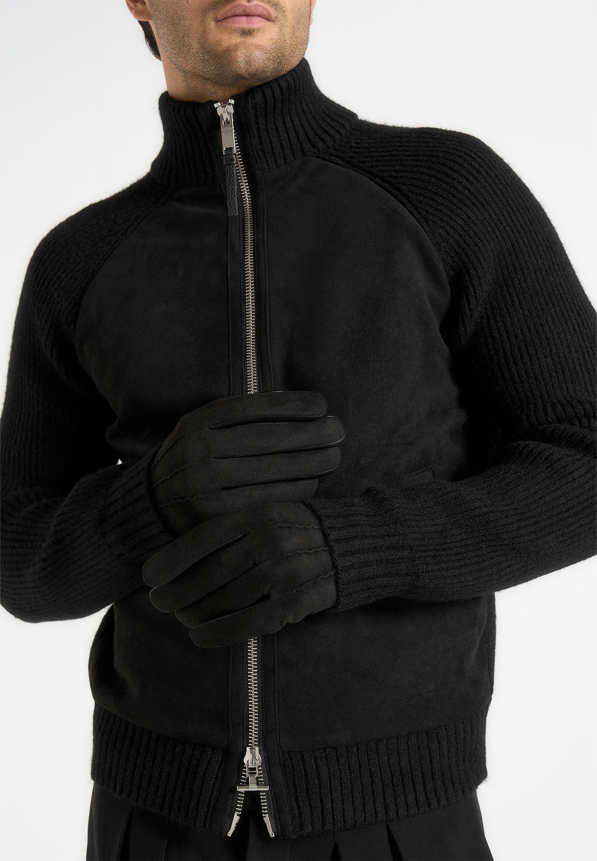 Mario - Suede Gloves - Black