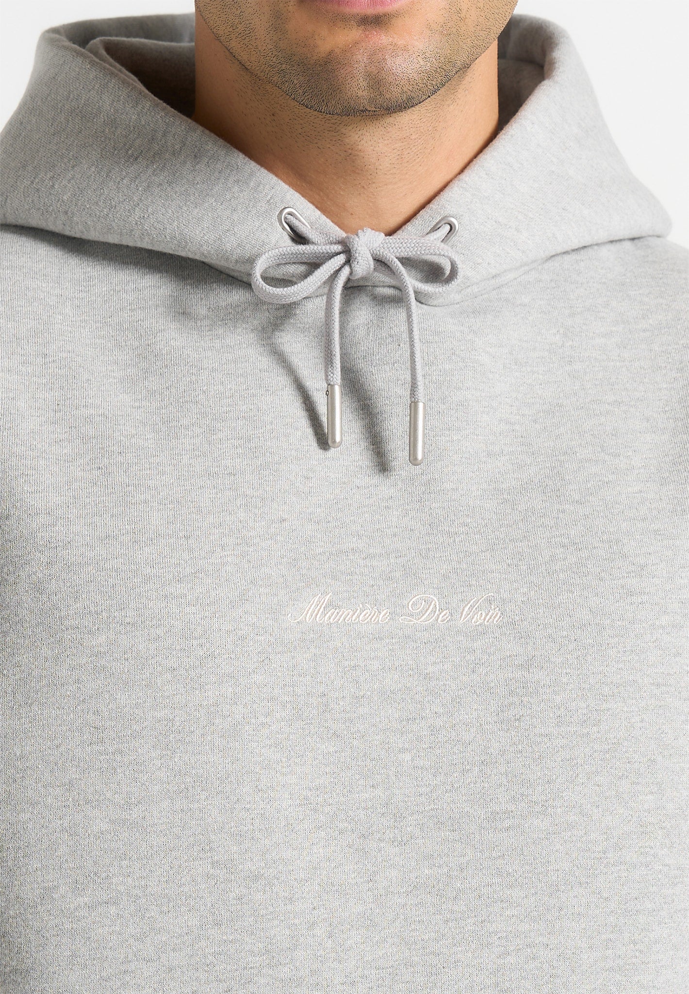 Gustave - Signature Regular Fitted Hoodie - Marl Grey