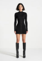 contour-knit-mini-dress-black