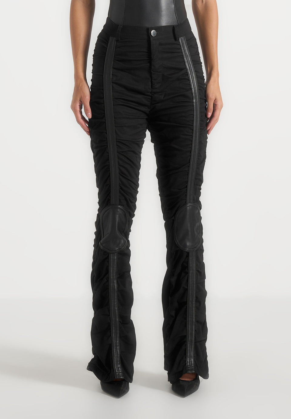 ruched-trousers-with-knee-patch-black