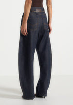 Enora - Hourglass Jean With Chain - Indigo