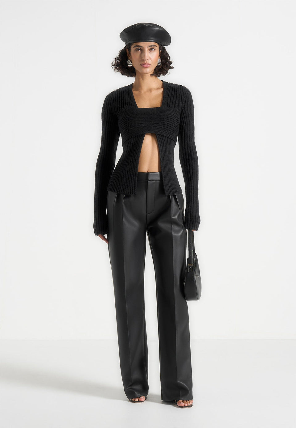 marisa-2-in-1-knit-bandeau-cardigan-black