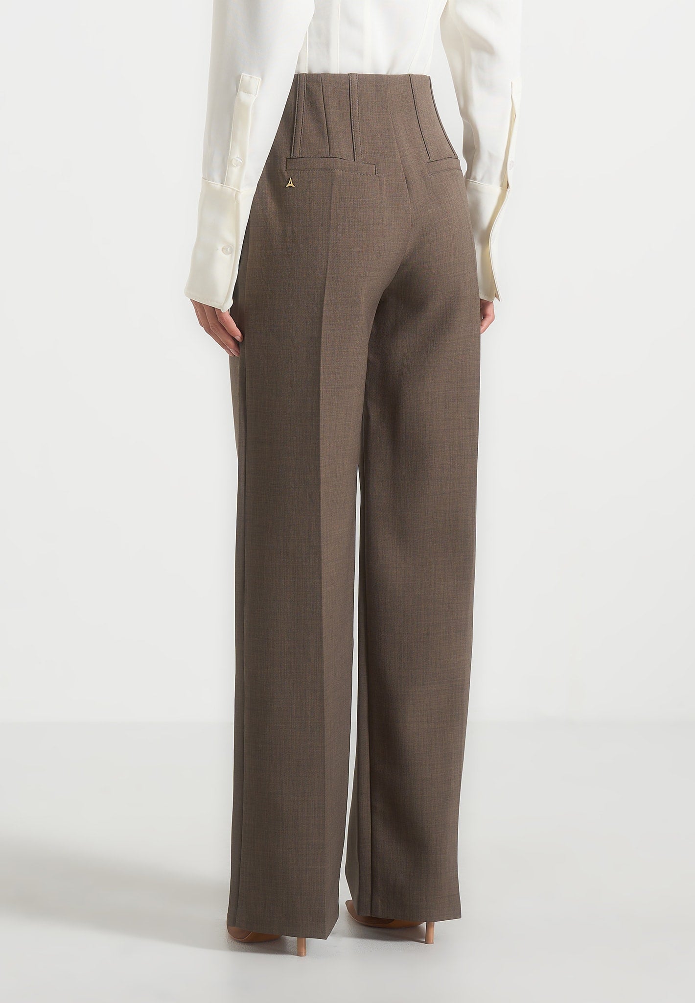 Rafaela - Corset Waist Tailored Trousers - Beige