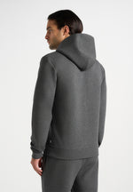 Drew - Neoprene Minimal Regular Fit Hoodie - Charcoal Grey