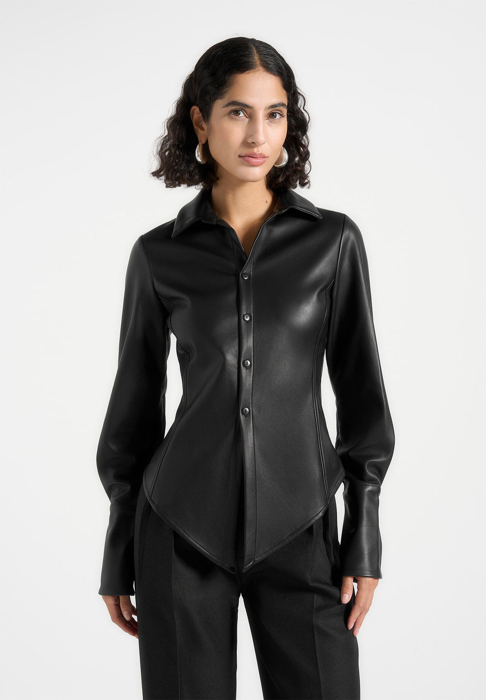 Anya - Leather Beret - Black | Manière De Voir USA