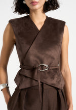 suede-wrap-waistcoat-with-belt-brown
