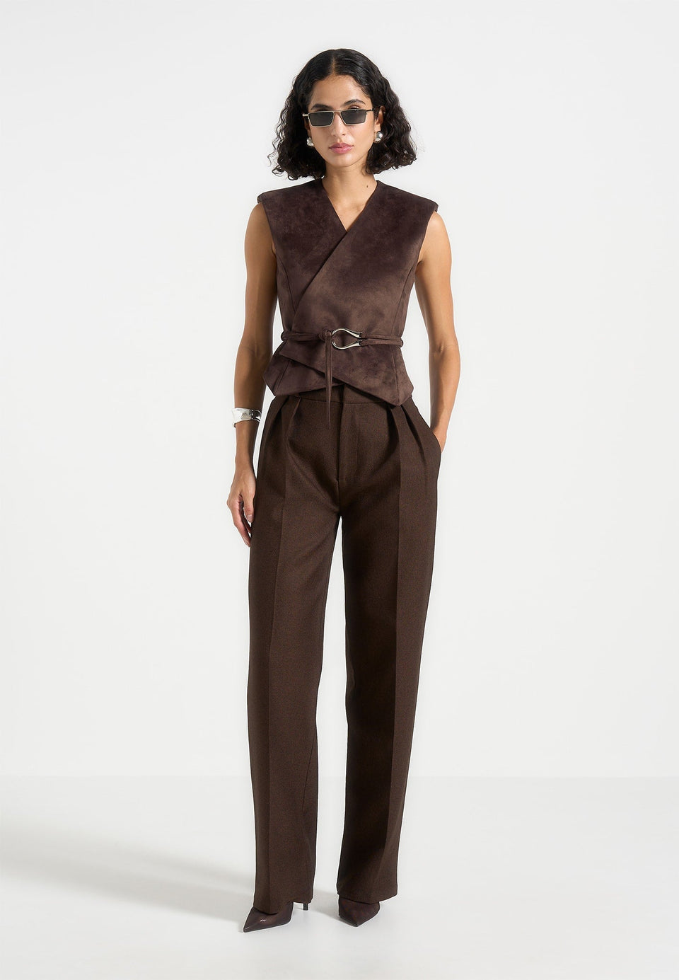 suede-wrap-waistcoat-with-belt-brown