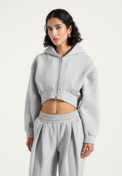 Josiane - Relaxed Zip Through Hoodie - Grey | Manière De Voir USA