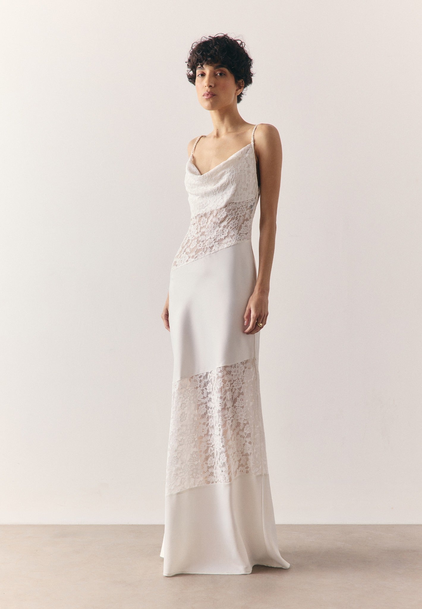 asymmetric white dress Satin Bow Mini With its boned bodice Sage Maxi Dress - White