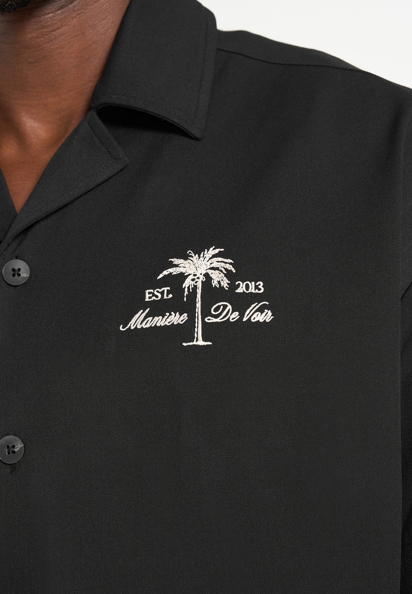 Alexis - Unisex Cote d'Azur Boxy Shirt - Black