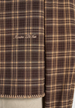 Blake - Unisex Whipstitch Check Shirt - Brown
