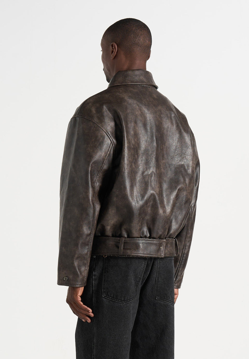 ezra-unisex-vintage-leather-belted-bomber-jacket-brown