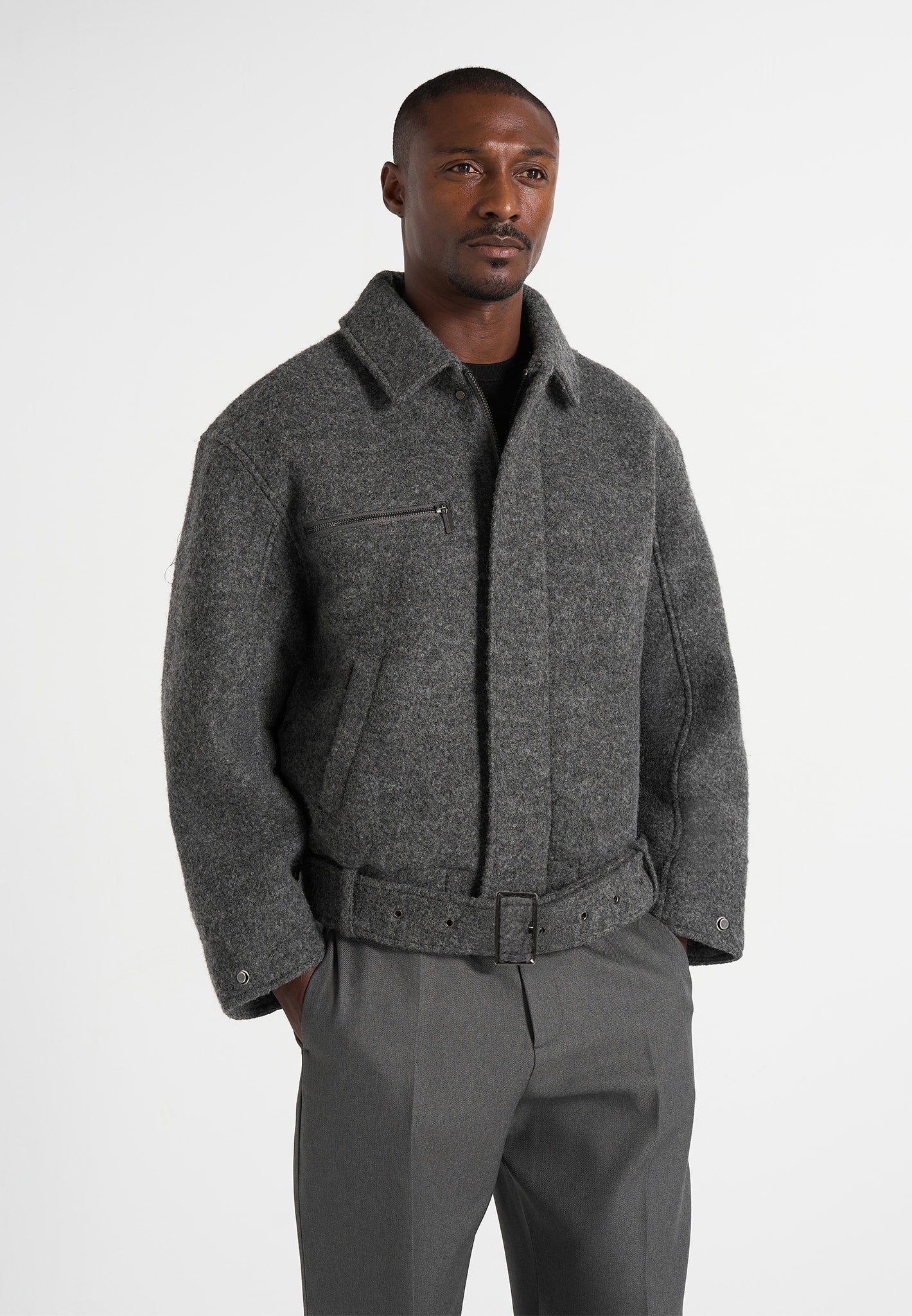 ezra-unisex-wool-belted-bomber-jacket-grey