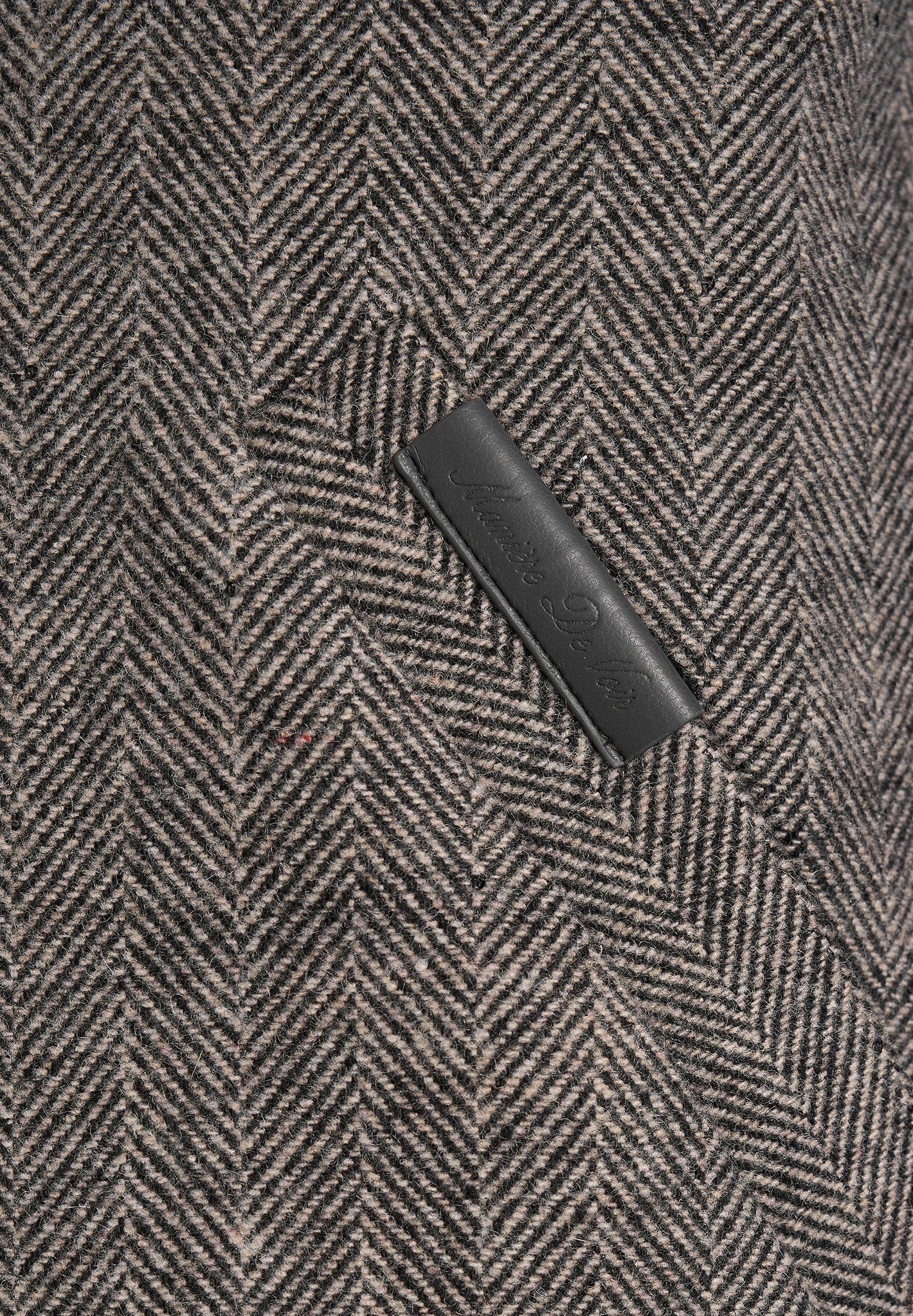 Levi - Herringbone Wool Zip Gilet - Grey