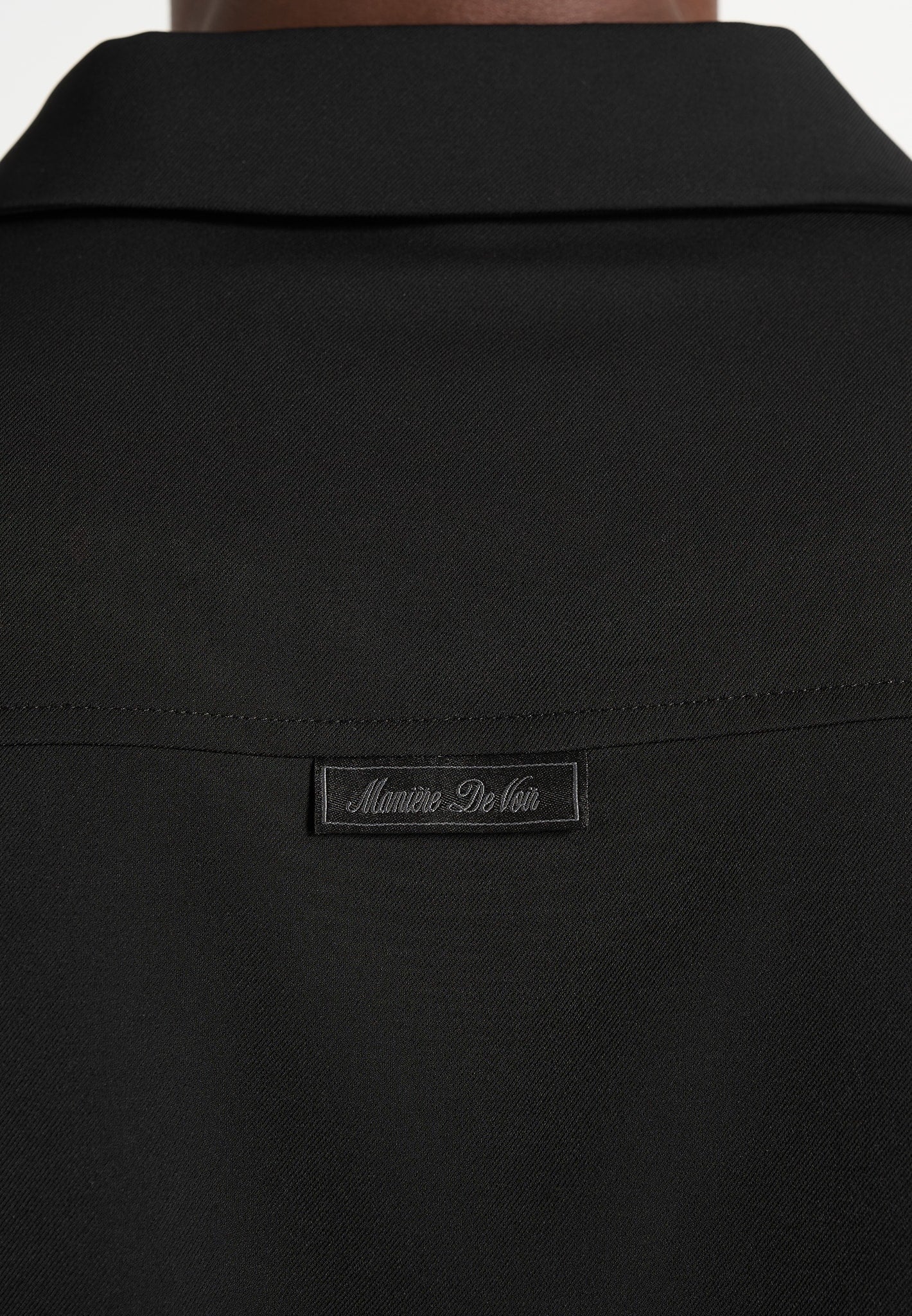 Valen - Applique Detail Long Sleeve Shirt - Black