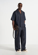 Abel - Boxy Double Breasted Denim Shirt - Indigo