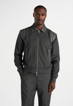 Denis - Tailored Varsity Jacket - Grey