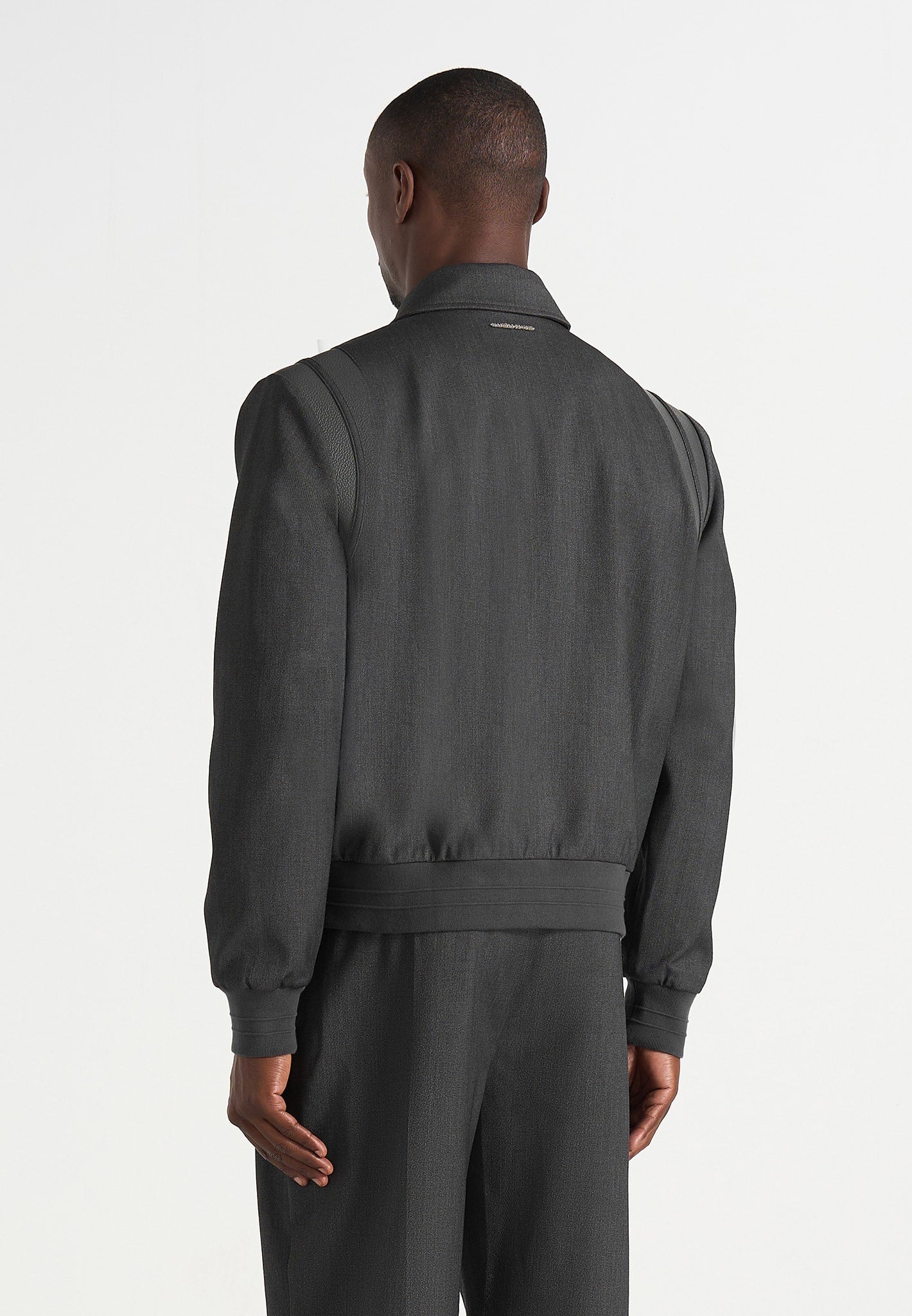 Denis - Tailored Varsity Jacket - Grey