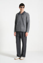 boucle-knit-contrast-polo-jumper-grey