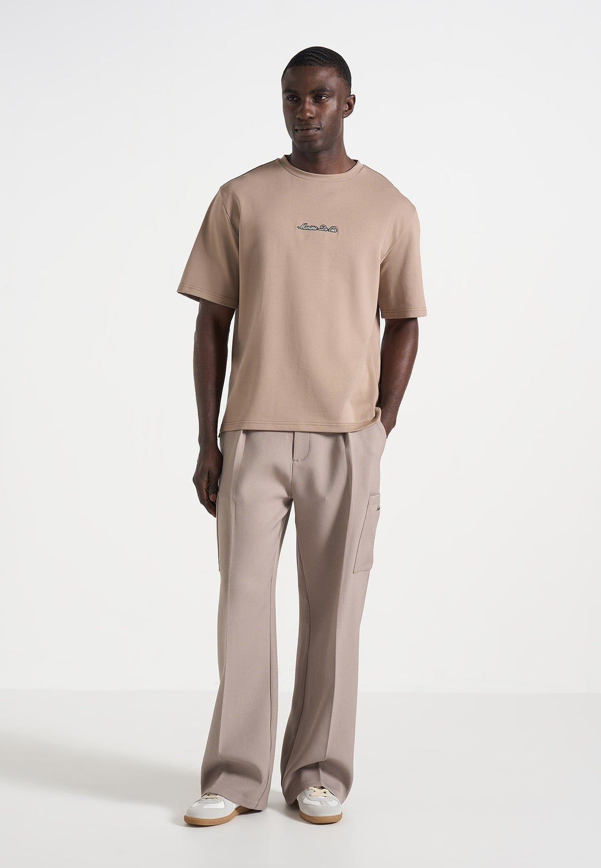 TS001 - Unisex Signature Relaxed Fit Cotton T-Shirt - Taupe