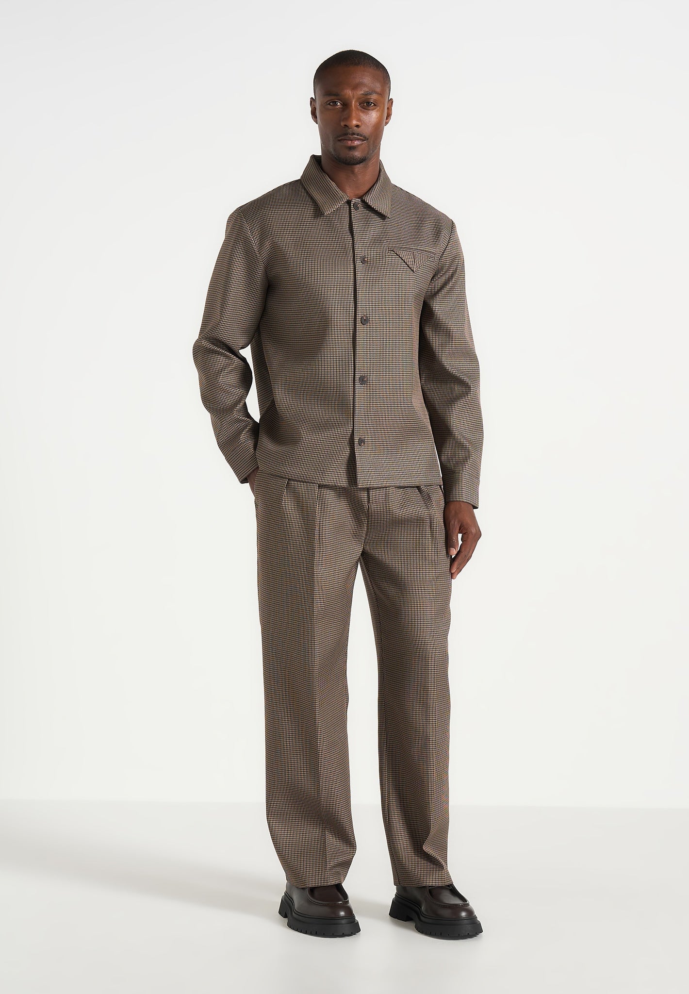 pierre-houndstooth-twin-pleat-trousers-brown