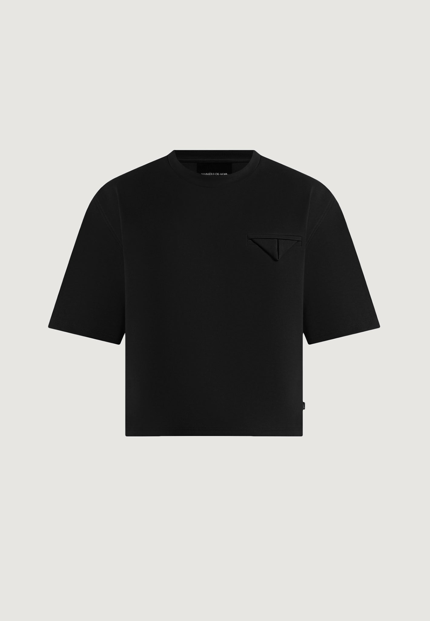 Leon - Boxy Cropped T-Shirt - Black | Manière De Voir USA