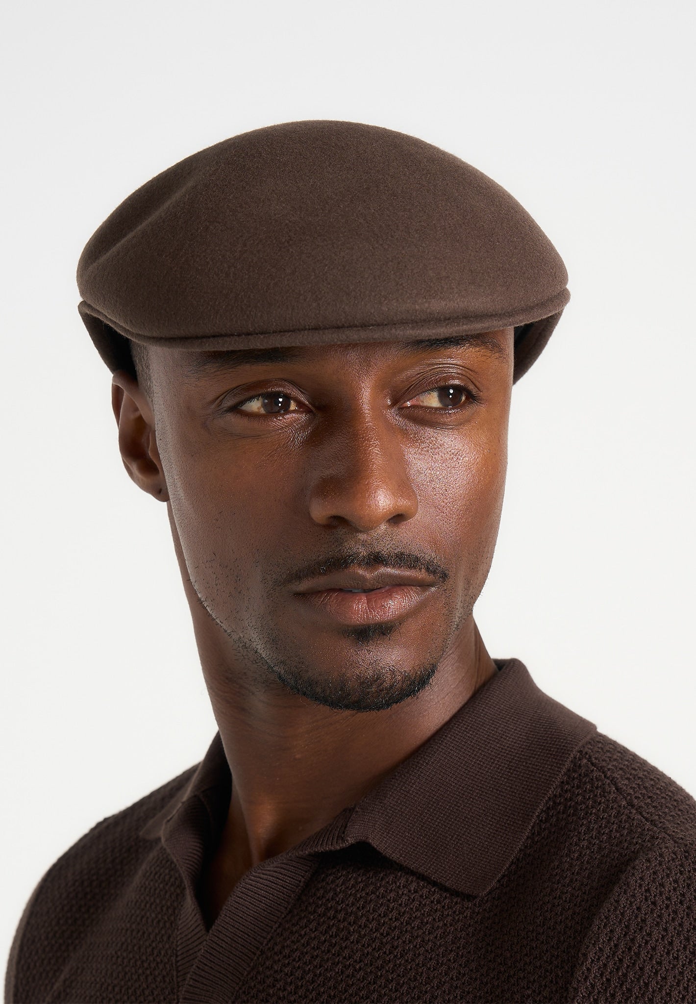 Amos - Wool Flat Cap - Brown
