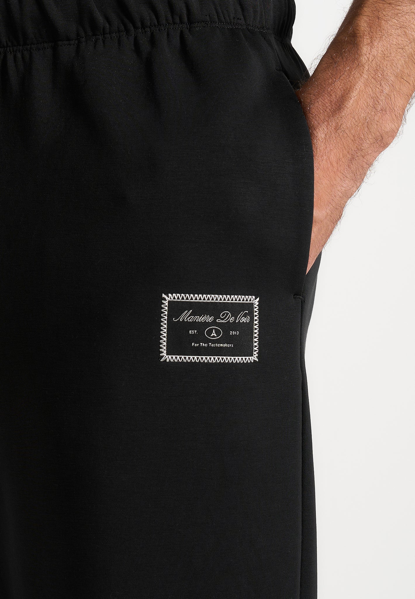 Avery - Unisex Neoprene Relaxed fit Sweatpants - Black