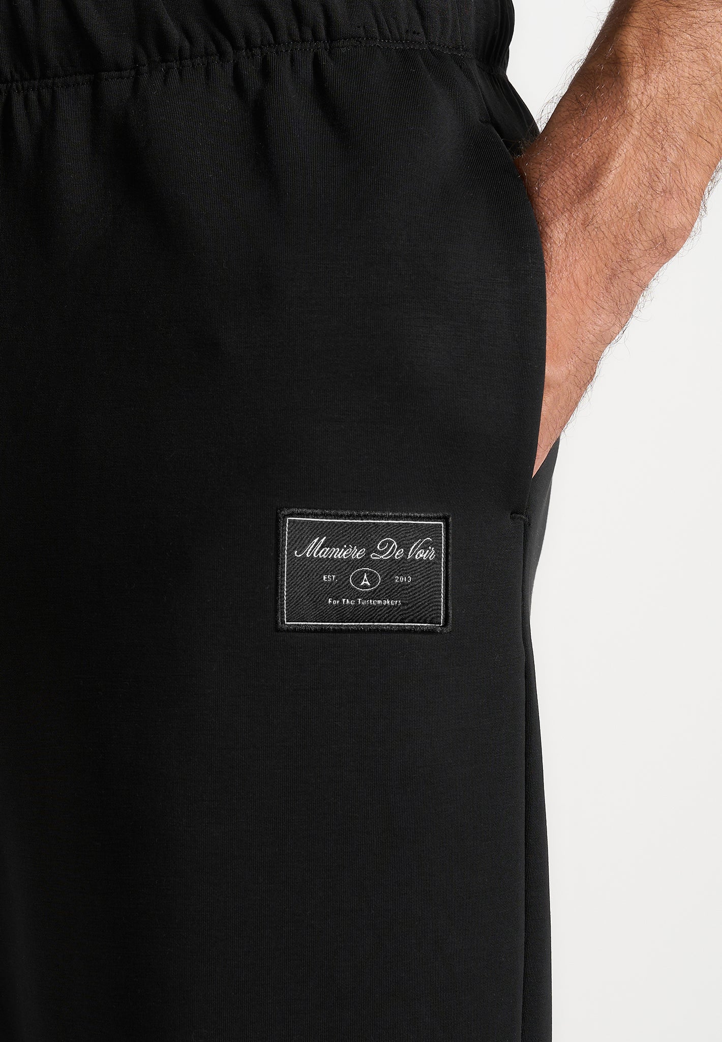 Avery - Unisex Neoprene Relaxed fit Sweatpants - Black