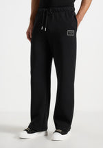 Avery - Unisex Neoprene Relaxed fit Sweatpants - Black